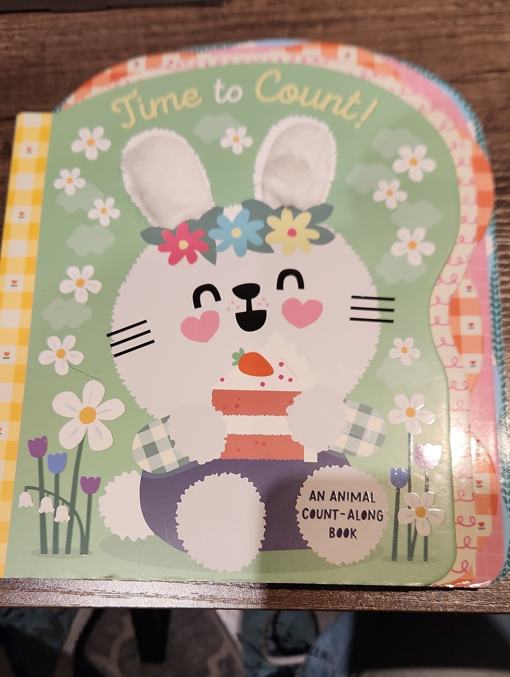 Time to Count! Green Bunny Board Book for Kids
